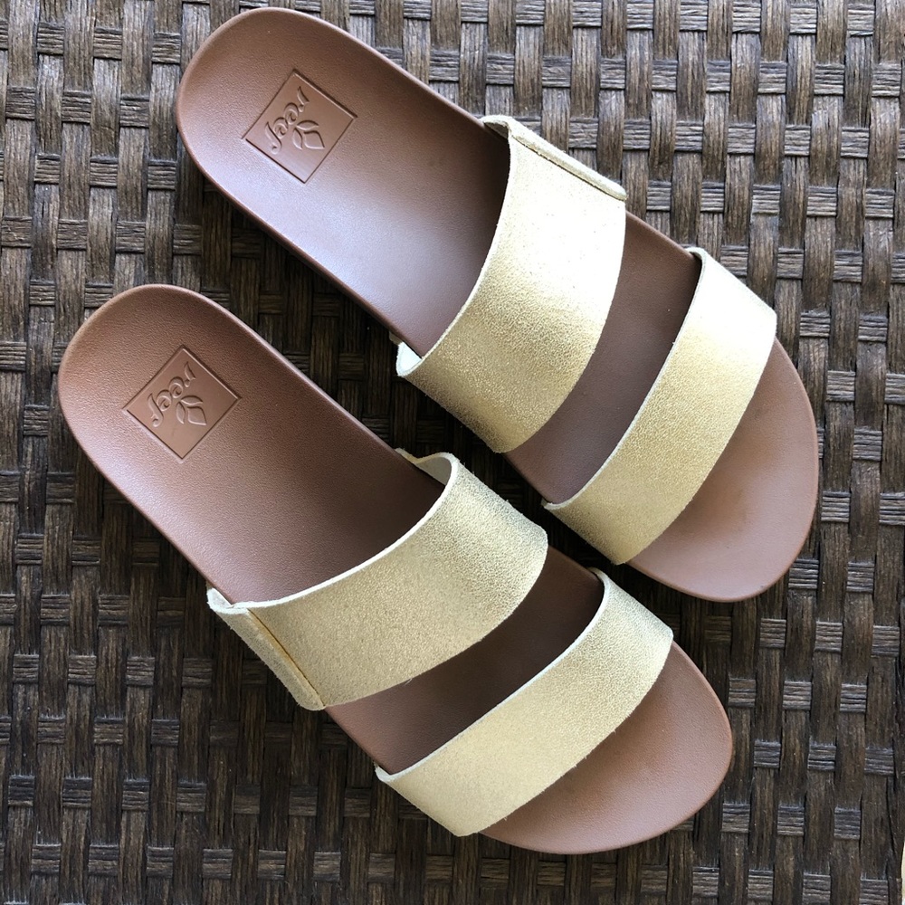 REEF metallic gold sandals